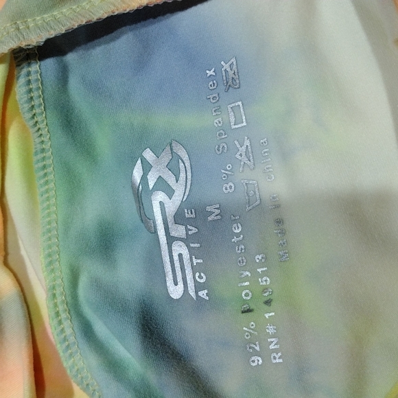 Srx ACTIVE MED 4 WAY STRETCH QUICK DRY BREATHABLE SWEAT WICKING MULTI NEON NWT - Picture 4 of 4